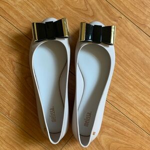 Melissa flats beige with black bow